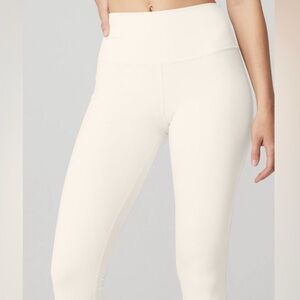 Fabletics Cream High-Rise Powehold Leggings